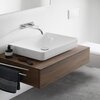 Шкафчик для накладной раковины Geberit VariForm, с одним выдвижным ящиком, полкой и сифоном: B=90см, H=23.5см, T=51см, Пекан / Меламин, древесная структура