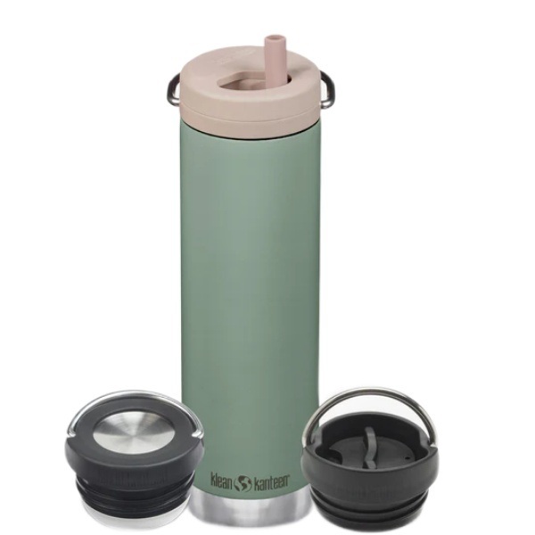 Комплект термокружка Klean Kanteen TKWide Twist Cap 20oz (592 мл) Sea Spray + две крышки TKWide