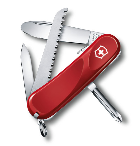 Складной швейцарский нож Victorinox Junior 09 (2.4213.SKE) для детей | 85 мм., в сложенном виде, 8 функций, лезвие с закруглённым окончанием