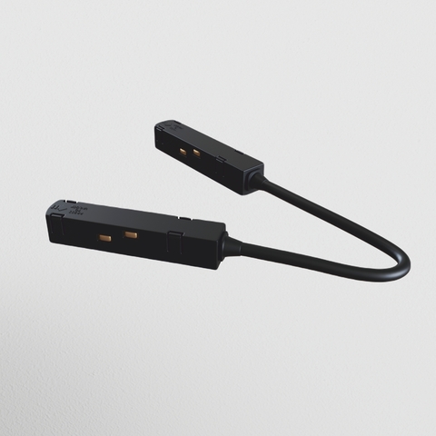 Коннектор питания угловой для магнитного шинопровода Maytoni Technical TRA004CPC-22B черный