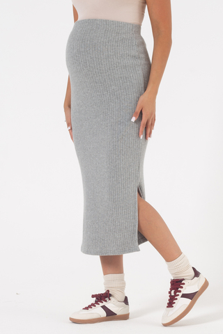 Юбка для беременных 17319 серый меланж