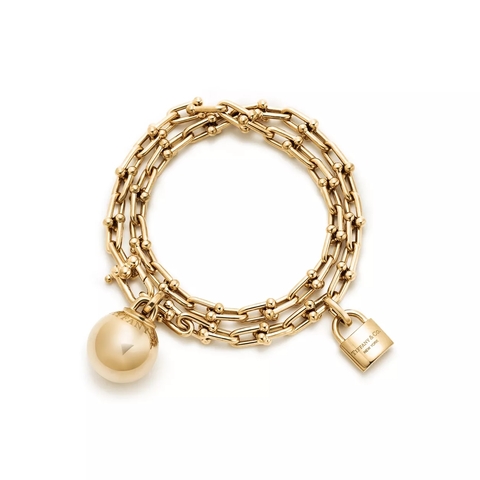 Браслет из жёлтого золота 18k,Tiffany 💠Hard Wear Small link