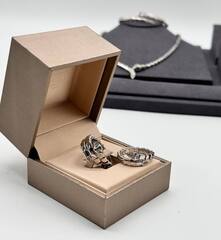 Кольцо ЗМЕЯ-SERPENTI одинарное с камнями на голове lux качество VGOLD цвет белое/розовое золото