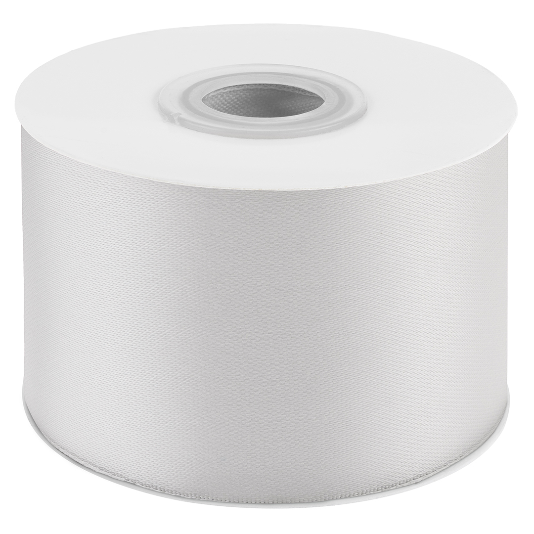 Лента Атласная (5см*22,85м) Яркое серебро