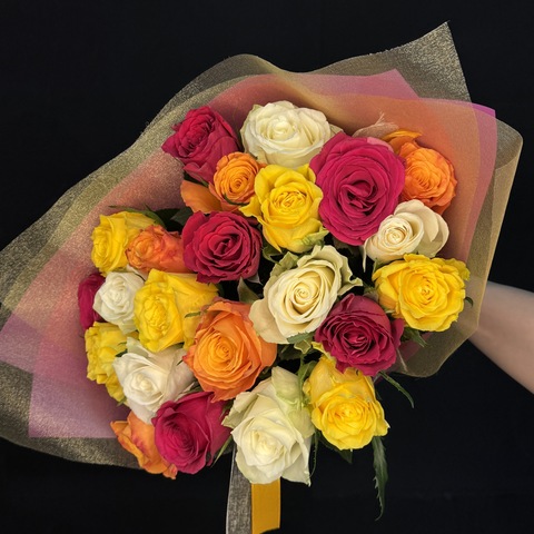 Букет из микса 25 кенийских роз