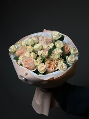 Дуо букет «Персиковое облако»