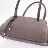 Сумка Саломея 501 эко-замша серый шоколад