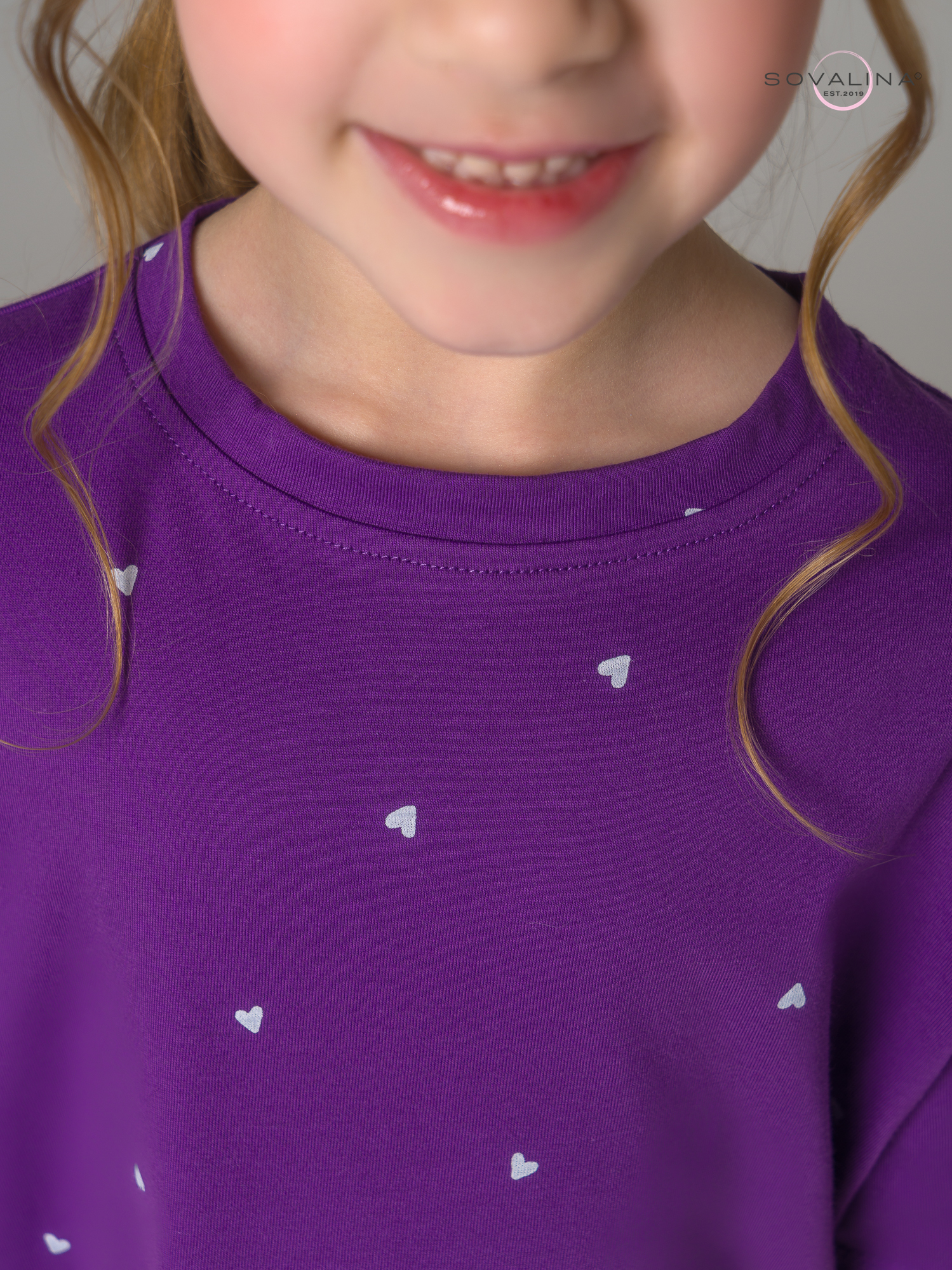 Костюм Мун сердечки фиолет-фуксия