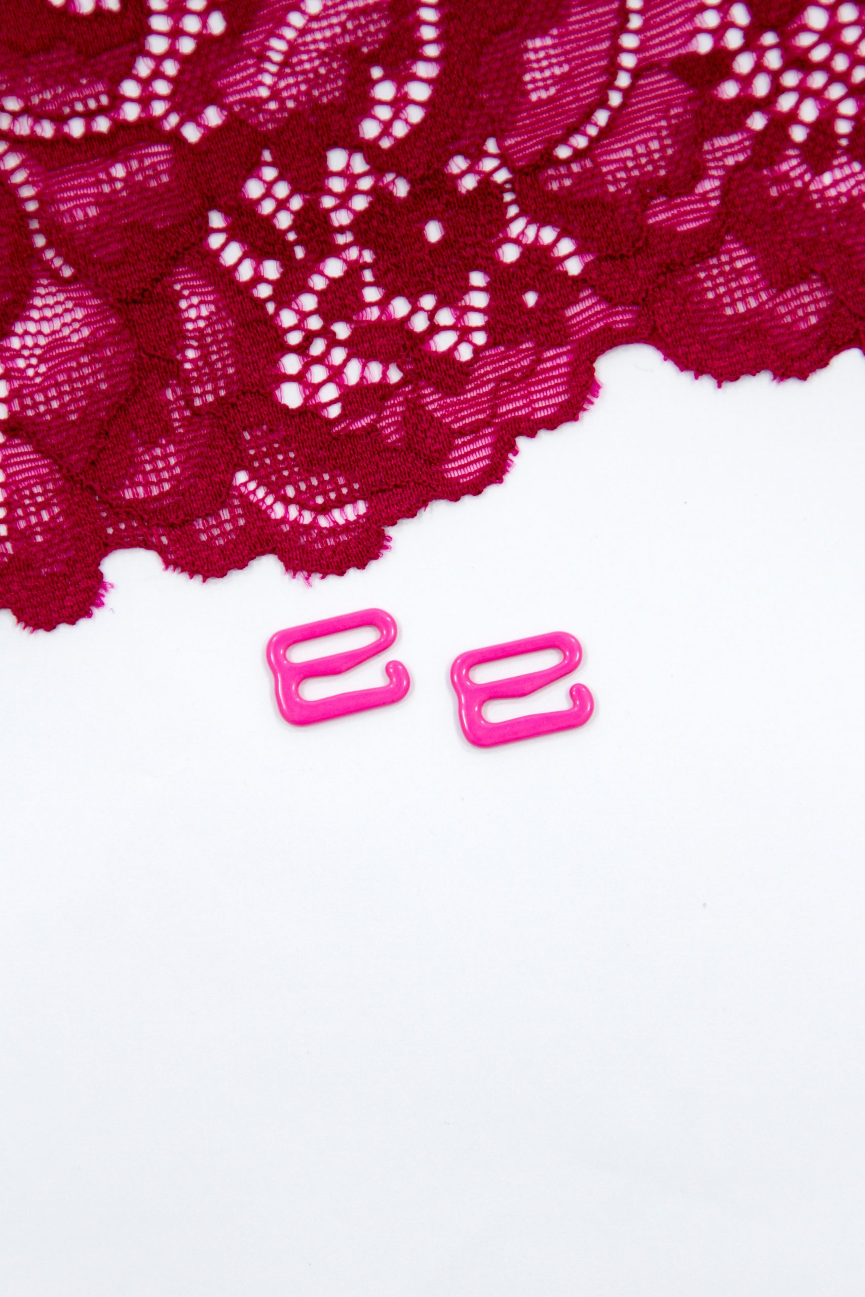 Кольцо, регулятор, крючок для бюстгальтера розовый 1 см