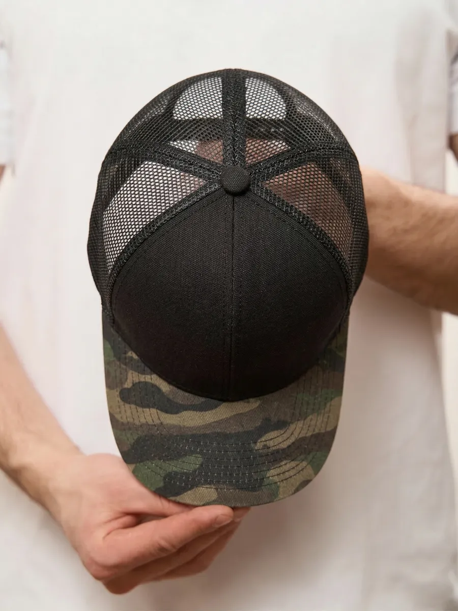 Бейсболка с сеткой летняя камуфляж