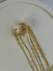 Кафф на ухо с декором длинные цепочки 1шт.