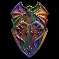 Силиконовый молд Щит Дракона