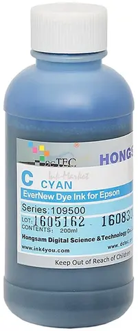 Чернила водные DCTec 7900D cyan dye 200мл. Серия 109500