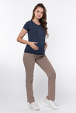 Спортивные брюки для беременных 13469 коричневый
