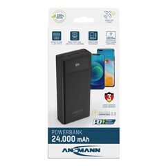 Универсальный аккумулятор ANSMANN Powerbank 24000mA / 22.5W, черный