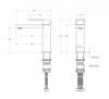 Cezares SLIDER-LS-NOP SLIDER-LS-NOP Смеситель для раковины однорычажный с донным клапаном, черный матовый