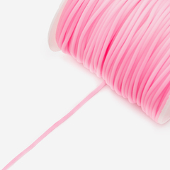 Шнур полый, 1,5мм, оттенок "Розовый", каучук
