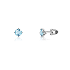 Серьги Crystal Circle с голубым топазом