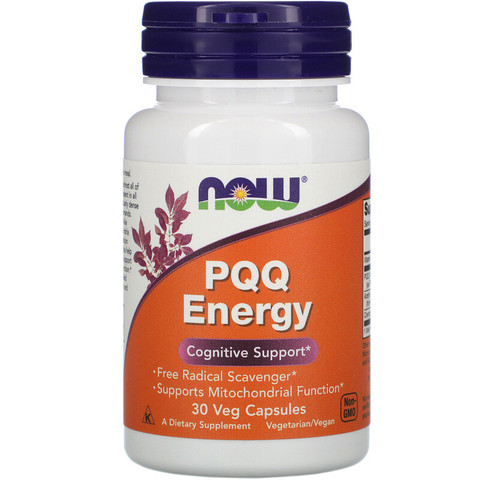 Now Foods, PQQ Energy, 30 вегетарианских капсул