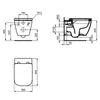 Ideal Standard RI461402 Комплект: инсталляция R046367, унитаз и сиденье-крышка IS PROSYS 2.0. i.life (288901)
