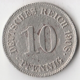 K7449, 1908, Германия, 10 пфенниг Е