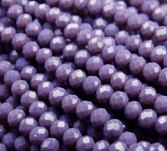БН024НН23 Хрустальные бусины "рондель", цвет: фиолетовый непрозрачный, 2х3 мм, 95-100 шт.