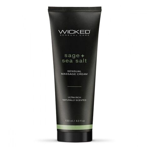 Массажный легкий крем WICKED Sage plus Sea Salt - 120 мл. - Wicked 90924