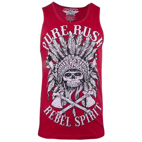 Rush Couture | Майка мужская REBEL SPIRIT TANK TOP Red RC281 перед