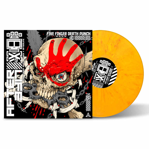 Виниловая пластинка. Five Finger Death Punch - AFTERLIFE (Yellow Marbled Vinyl + Slipmat Bundle)