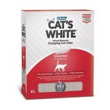 Наполнитель для туалета кошек Cat's White без ароматизатора, 6 л