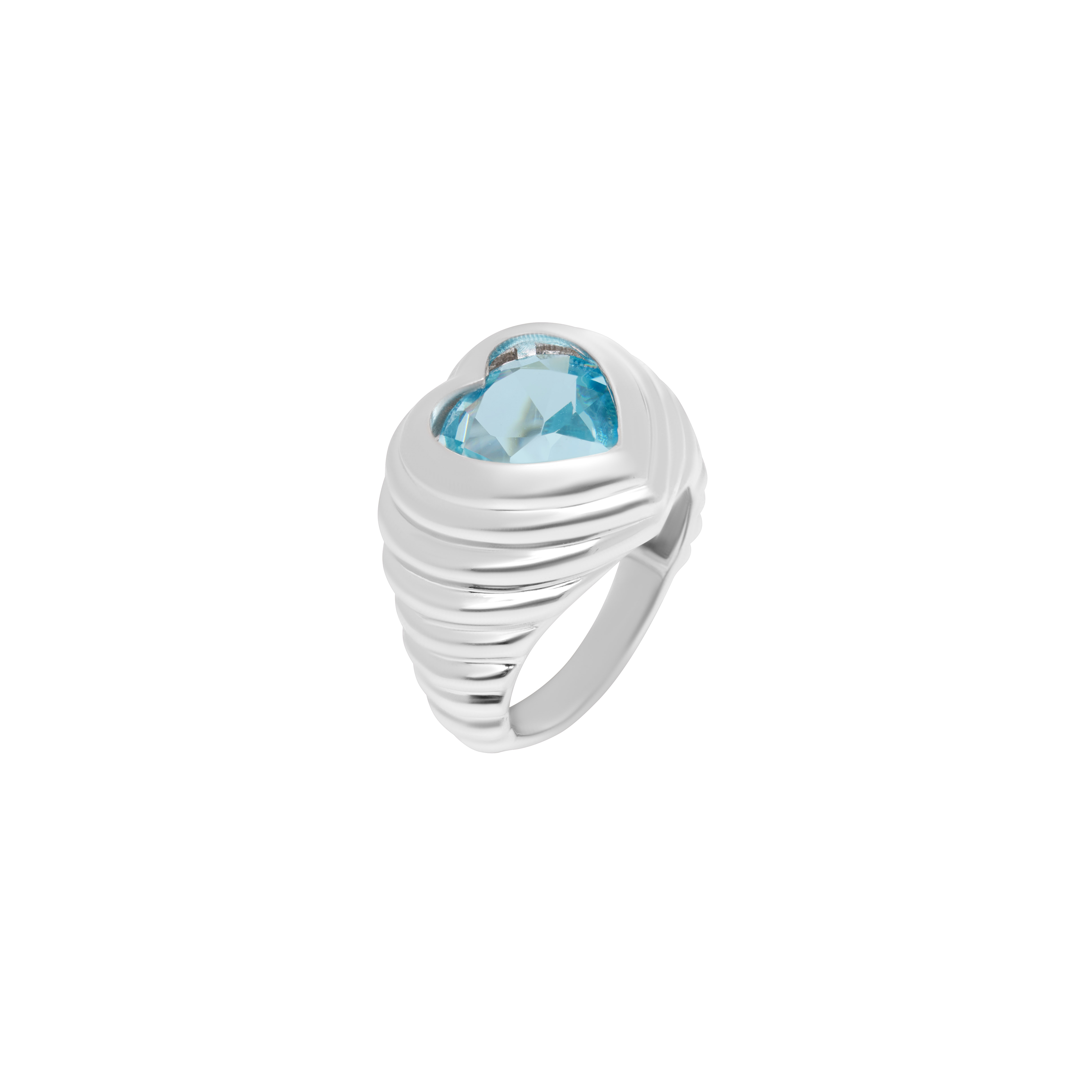 VIVA LA VIKA Кольцо Shiny Heart Ring - Blue фото