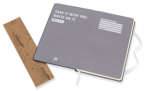 Блокнот Moleskine LE Denim Notebooks Large, Don`t Handle, цвет синий, в линейку