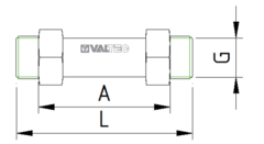 Valtec вставка ремонтная для счётчика воды L 110 мм (VTp.789.110.04)
