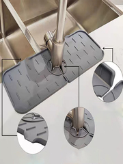 Силиконовый коврик для кухонного смесителя, цвет серый