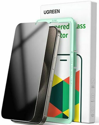 UGREEN SP408 25620 Privacy Screen Tempered Protective Film Phone15Plus 6.7''2.5D 1pc, Transparent