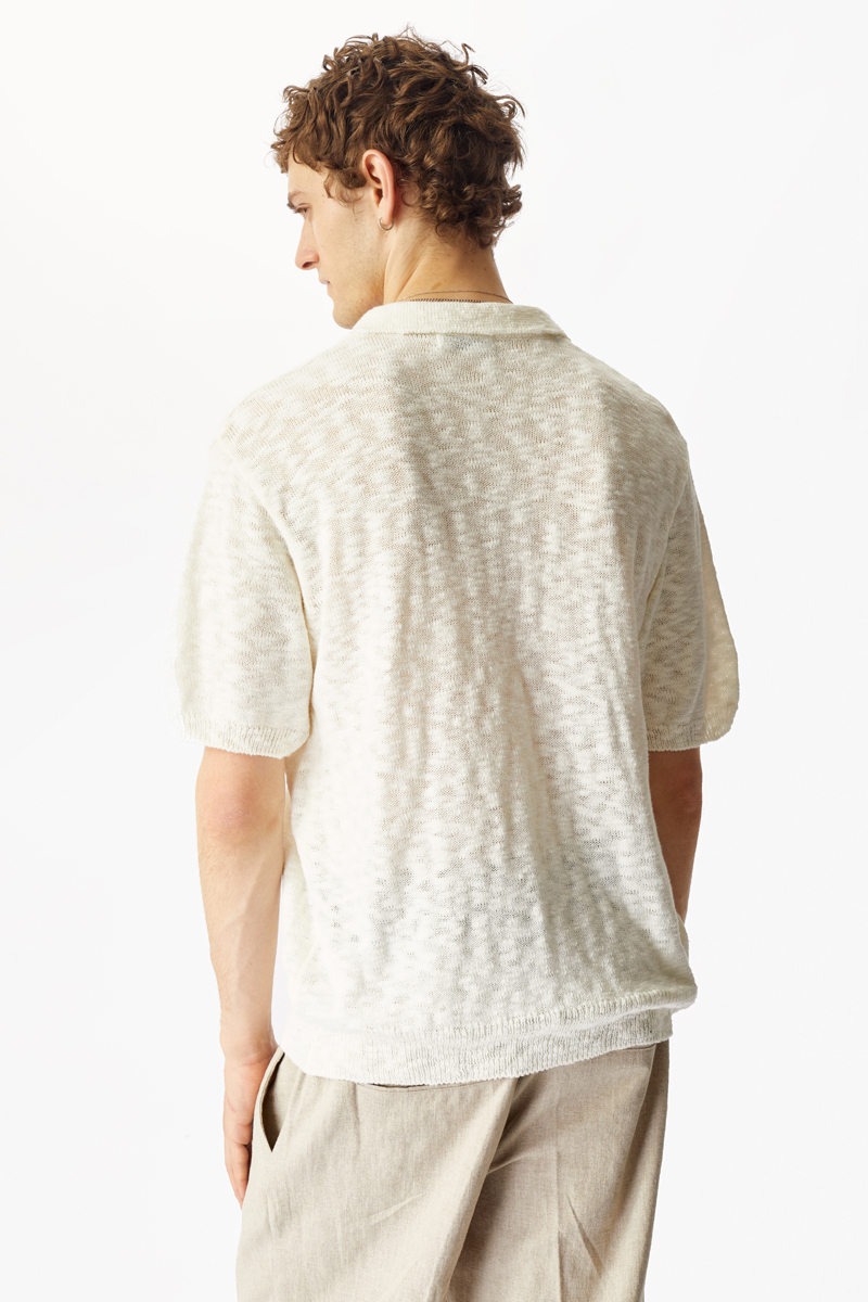 Футболка-поло The puh молочный