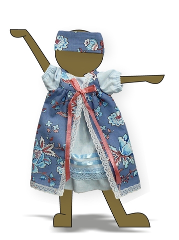 Платье прованс - Демонстрационный образец. Одежда для кукол, пупсов и мягких игрушек.