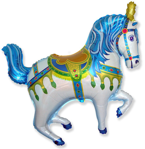 F Фигура, Нарядная лошадь, синий, 39