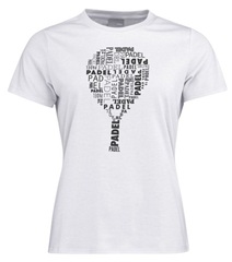 Женская теннисная футболка Head Padel TYPO T-Shirt W - white