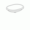 Geberit VariForm Раковина с установкой под столешницу  эллиптичекой формы, T1=55х40 см, без отв. под смеситель, без отв. перелива
