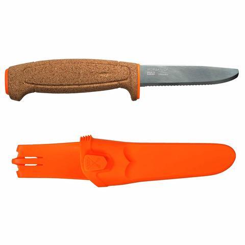 Нож Morakniv Floating Knife SRT Safe, плавающий, серейтор, без острия, нержавеющая сталь, 96мм, сигнальный оранжевый