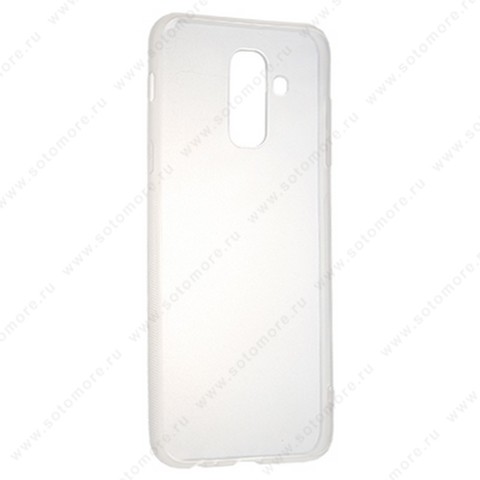 Накладка силиконовая ультра-тонкая для Samsung Galaxy A6 Plus A605 2018 прозрачная
