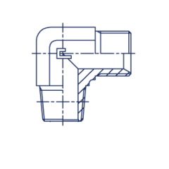 Штуцер FC90 BSP 5/8" BSPT 1/2" CAST