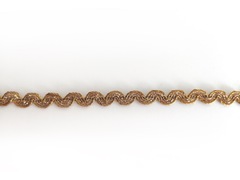 Тесьма металлизированная "Змейка" 0,8см золото