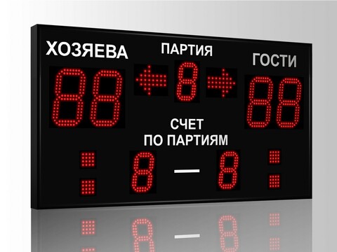 Табло для волейбола Импульс 718-D18x4-D13x3-S4-A2