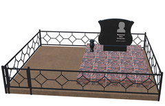 Готовое ритуальное сооружение 1,5м*2,1м (под ключ)