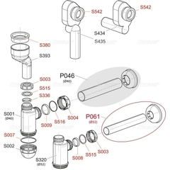 A45A Cифон для писсуара с манжетой