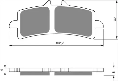 Тормозные колодки дисковые 258 S33