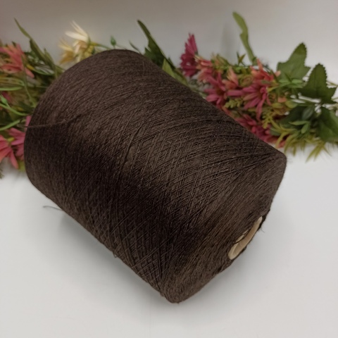 Flamme Selin лен с шелком в фактуре фламе 10 темно-коричневый