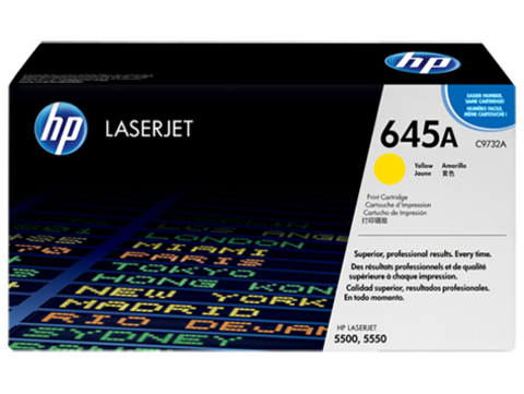 Картридж HP C9732A yellow - желтый тонер-картридж для принтеров HP Color LaserJet 5500/5500N/5500DN/5550/5550N/5550DN